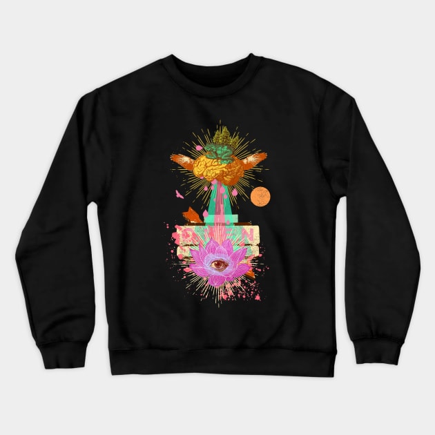 LOTUS BEAM (alt) Crewneck Sweatshirt by Showdeer